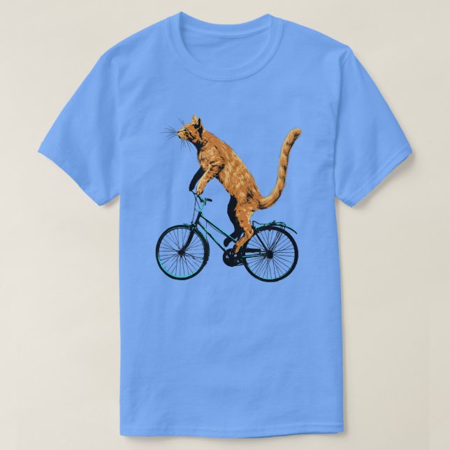 Cat Riding    BicycleFunny Cat Tee för en cyklist  (Design framsida)