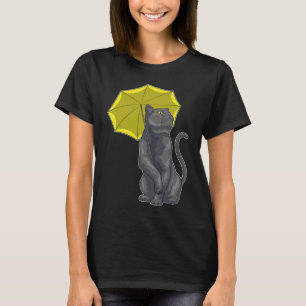 Cat Rining Parbrella T Shirt