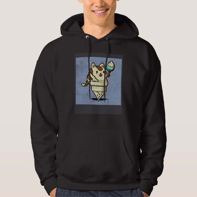 Cat Robot Ice Cream Hoodie (Framsida)