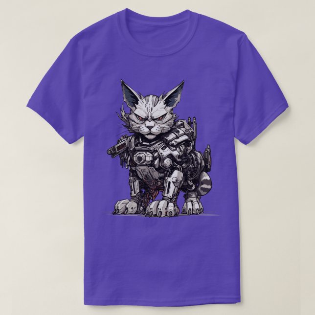 Cat Roboter 2 T Shirt (Design framsida)