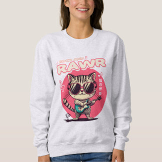 Cat Rock and roll Guitar Musician Funny T-Shirt