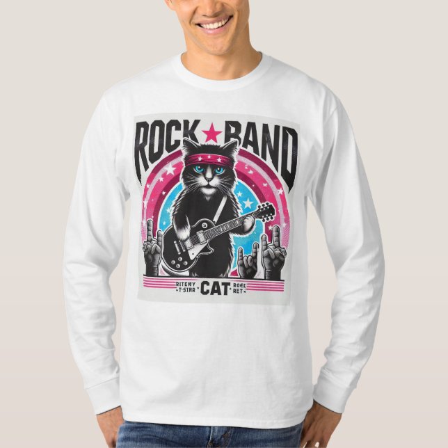 Cat rock band t shirt (Framsida)