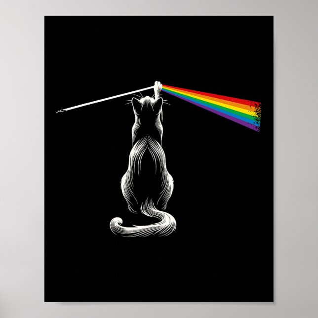 Cat Rock musik Band Funny Cat Rock and roll Poster (Framsidan)