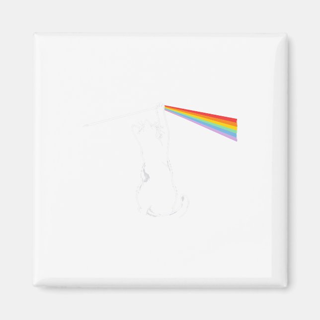 Cat Rock musik Funny Cat Färg Magnet (Framsidan)