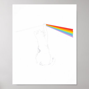 Cat Rock musik Funny Cat Färg Poster