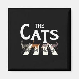 Cat Rock musik Funny Cat Lover Gifts För manar Magnet