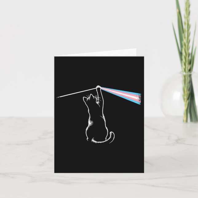 Cat Rock musik Trans Pride Lgbt Transgender Cat Lo Kort (Framsida)