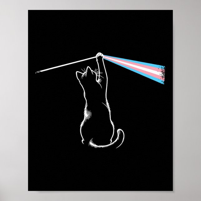 Cat Rock musik Trans Pride Lgbt Transgender Cat Lo Poster (Framsidan)