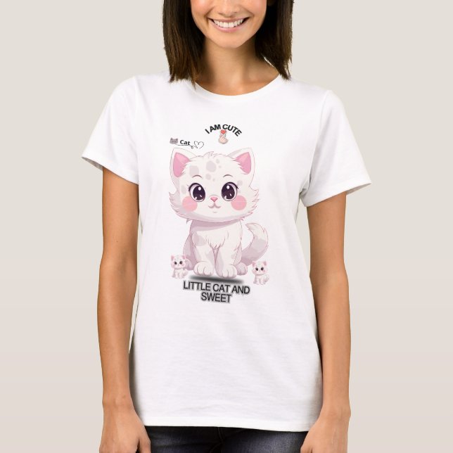 CAT-Roligt och Cute T Shirt (Framsida)