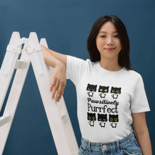 Cat Roligt Pun Pawsitively Purrfect-offert T Shirt