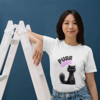 Cat Roligt Pun Purr Kärlek Citat T Shirt