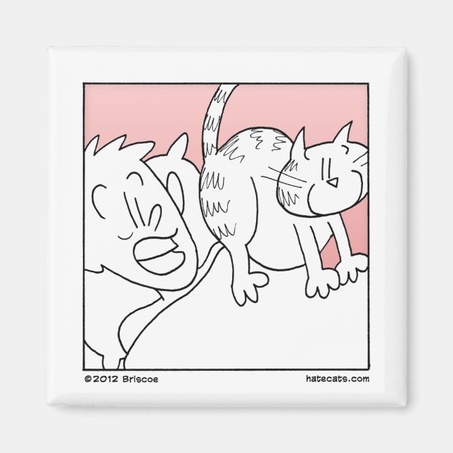 Cat Rude Awakening Magnet (Framsidan)