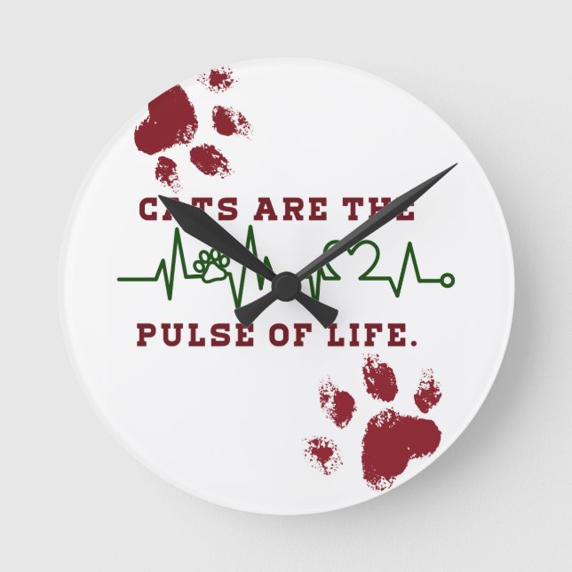 Cat Rund Klocka (Framsida)