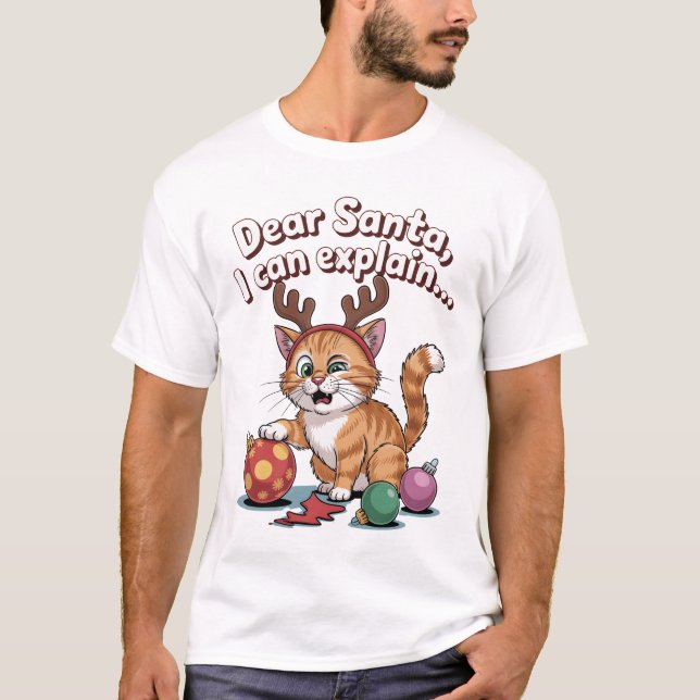 Cat’s Christmas Plan T Shirt (Framsida)