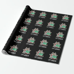Cat’s Whiskers Funny Baking Pun Mörk BG Presentpapper