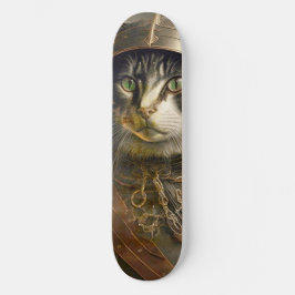 Cat Samurai. Mini Skateboard Bräda 18,5 Cm