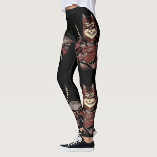 Cat Samurai Warrior Japanska Leggings