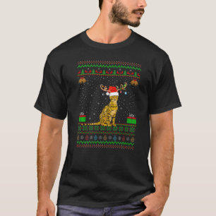 Cat Santa Hat Matching Ugly Bengal Cat-jul T Shirt