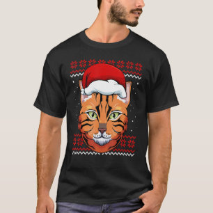 Cat Santa Hat Ugly jul Pajama Cute Kitten Ki T Shirt