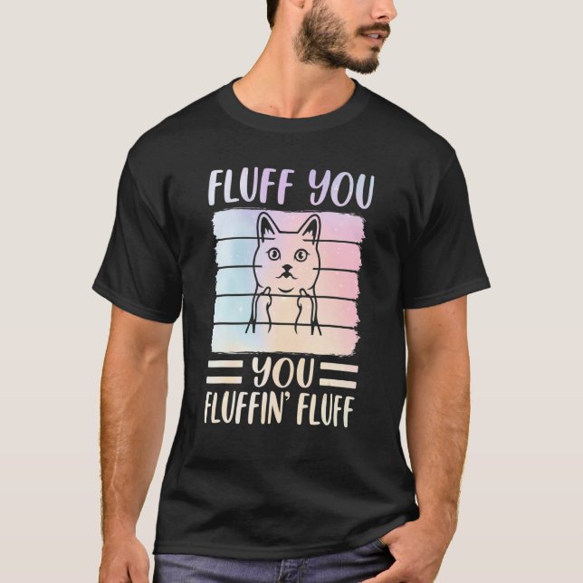 Cat Sarcastic Kitten T Shirt (Framsida)