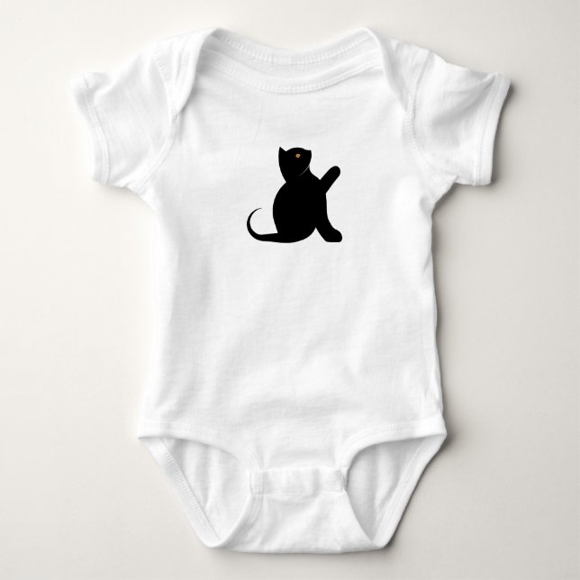 Cat Saying Hello T Shirt (Framsida)