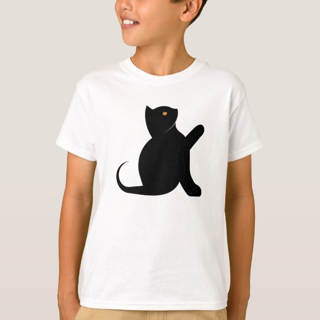Cat Saying Hello T Shirt (Framsida)