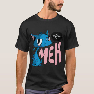 cat saying meh t shirt