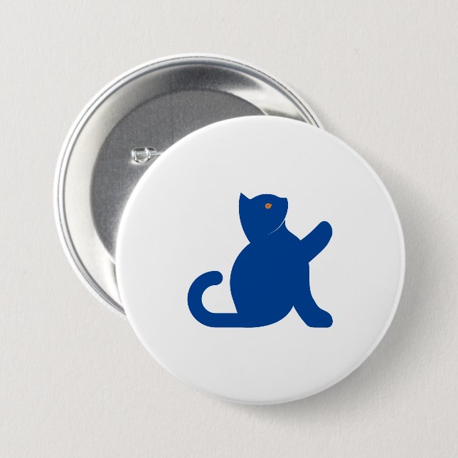 Cat Says Hej Knapp (Framsida & baksida)