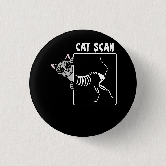 Cat Scan CT Funny Cat X Ray Pun Meme Rad Tech Cat  Knapp (Framsida)