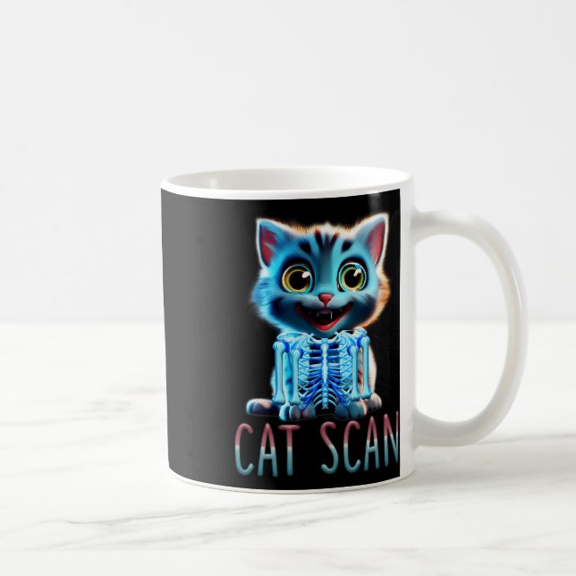 Cat Scan Ct Scan Halloween Cat X Run Meme Rad Kaffemugg (Höger)