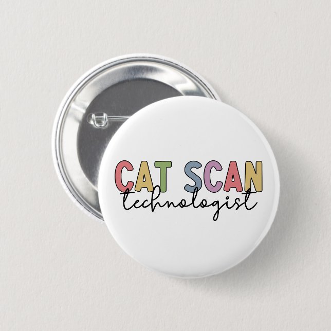 CAT Scan Technolog CT Tech Radiology-gåvor Knapp (Framsida & baksida)