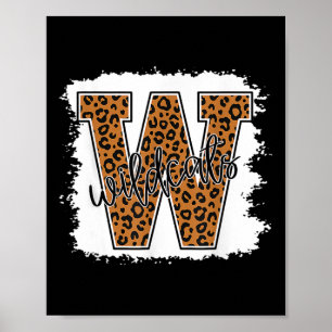 Cat School Spirit Leopard Back to school Girls Poster