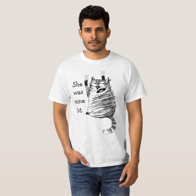 Cat Scratch Jealousy T-Shirt (Hel framsida)