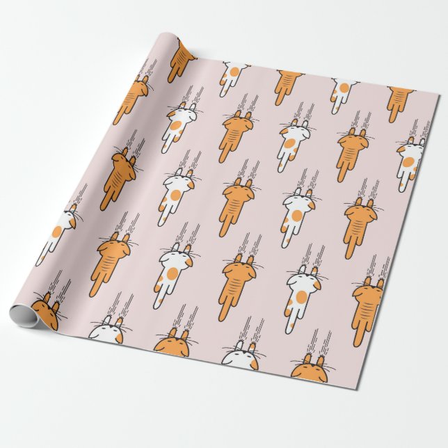 Cat scratch seamless pattern presentpapper (Utrullad)