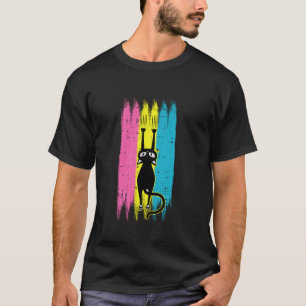 Cat Scratching Pansexual Pride Kitten Kattunge Lgb T Shirt
