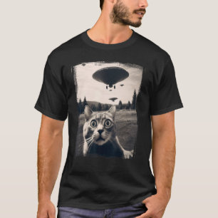 Cat Selfie Alien Invasion Meme Funny Kitten Cute C T Shirt