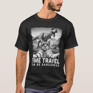 Cat Selfie Dinosaur Funny för Cat Pappa Mamma T Shirt
