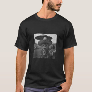 Cat Selfie med UFO-fina mexikanska kattgåvor T Shirt
