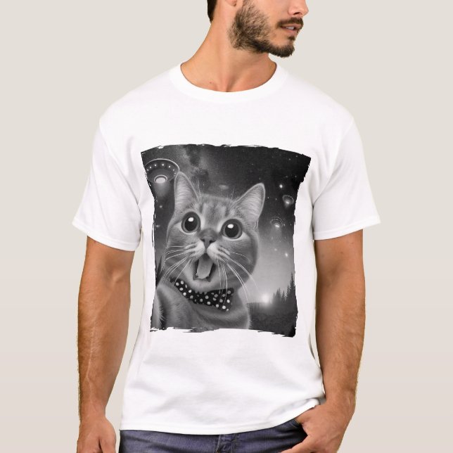 Cat selfie t shirt (Framsida)