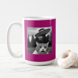 Cat Selfie UFO Mugg Funny Coffee Mugg