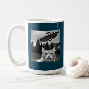 Cat Selfie UFO Mugg Funny Coffee Mugg