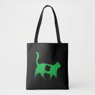 Cat Shamrock Saint Patricks Day Tygkasse