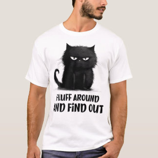 Cat Shirt Fluff runt och ta reda på T Shirt