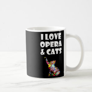 Cat Shirt I Kärlek Opera& Katt - Hårig Kattdju Kaffemugg
