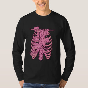 Cat Shirt Kattunge Tshirt Skull Skull Skeleton Pas T