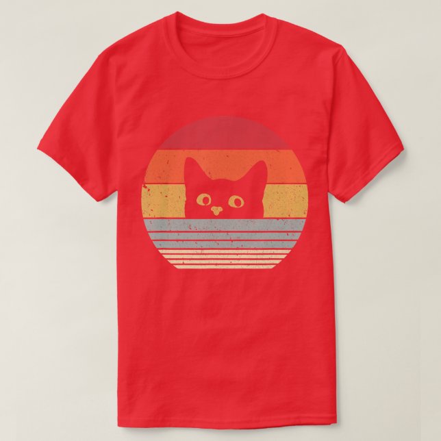 Cat Shirt Retro Stil T (Design framsida)