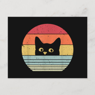 Cat Shirt. Retro Stil Tilläggskort