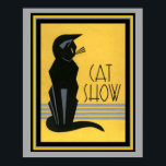 Cat Show- Art Deco-16 x 20 Poster<br><div class="desc">Vintage,  Art Deco,  "Cat Show" Poster 16 x 20</div>