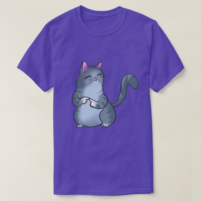 Cat Shy Finger T Shirt (Design framsida)