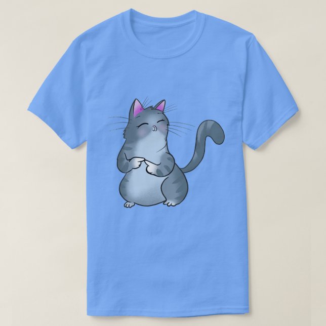 Cat Shy Finger T Shirt (Design framsida)